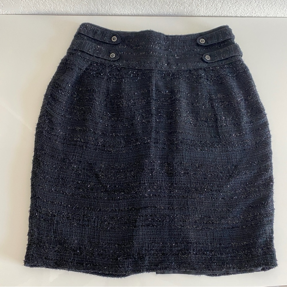 Badgley Mischa Black Tweed Mini Skirt